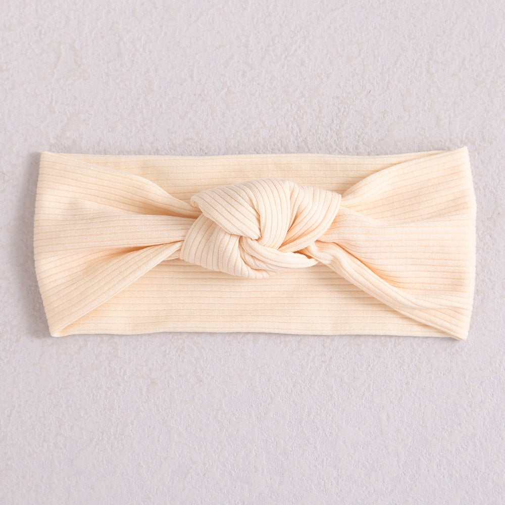 New Colors Knit Baby Headbands Rib Bow Elastic Soft Newborn Headbands for Baby Girl Children Turban Infant Kids Hair Accessories