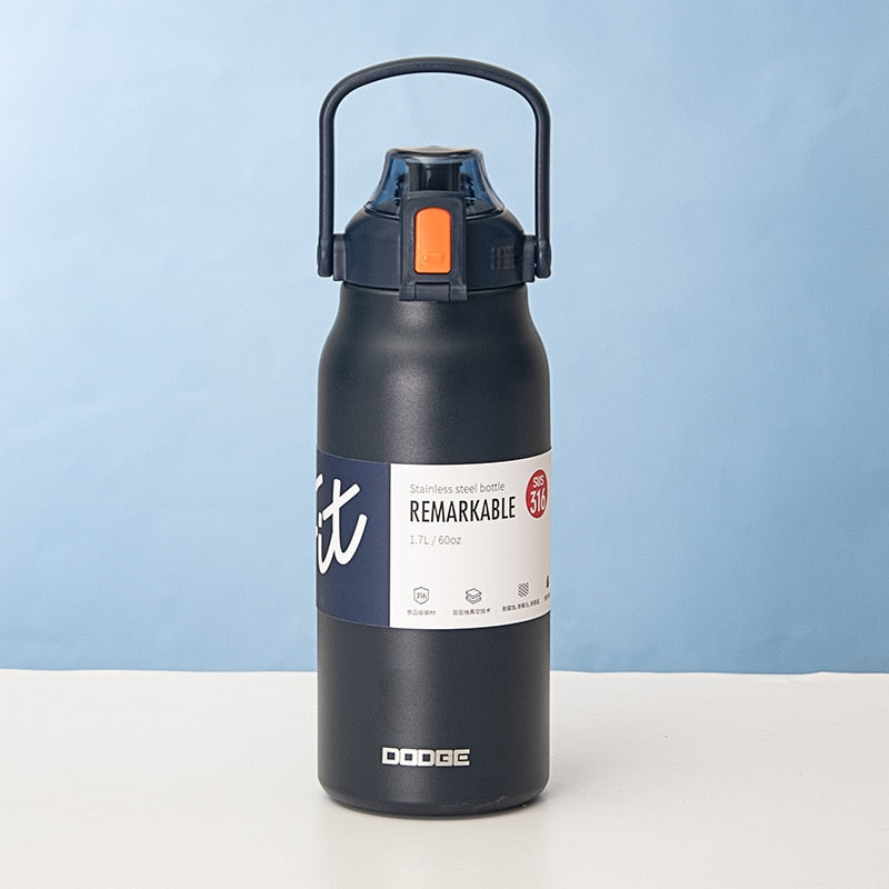 Tumbler Thermo Bottle Large Capacity With Straw Stainless Steel Thermal Water Bottle Cold and Hot Thermos Cup Vacuum Flask Gym | 0 | TageUnlimited