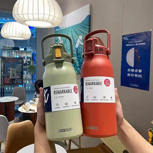 Tumbler Thermo Bottle Large Capacity With Straw Stainless Steel Thermal Water Bottle Cold and Hot Thermos Cup Vacuum Flask Gym | 0 | TageUnlimited