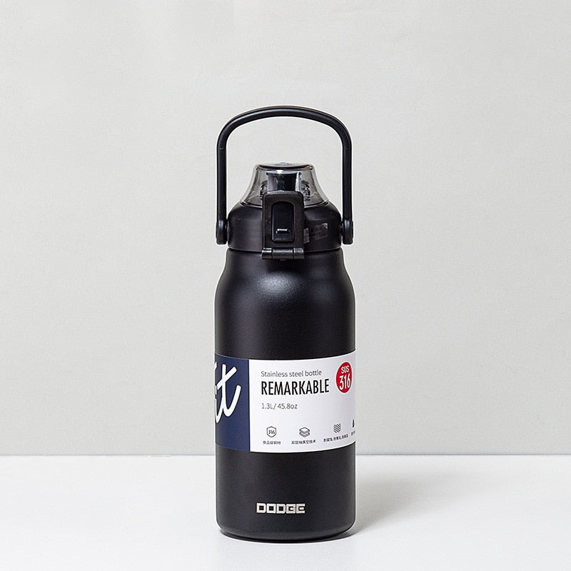 Tumbler Thermo Bottle Large Capacity With Straw Stainless Steel Thermal Water Bottle Cold and Hot Thermos Cup Vacuum Flask Gym | 0 | TageUnlimited
