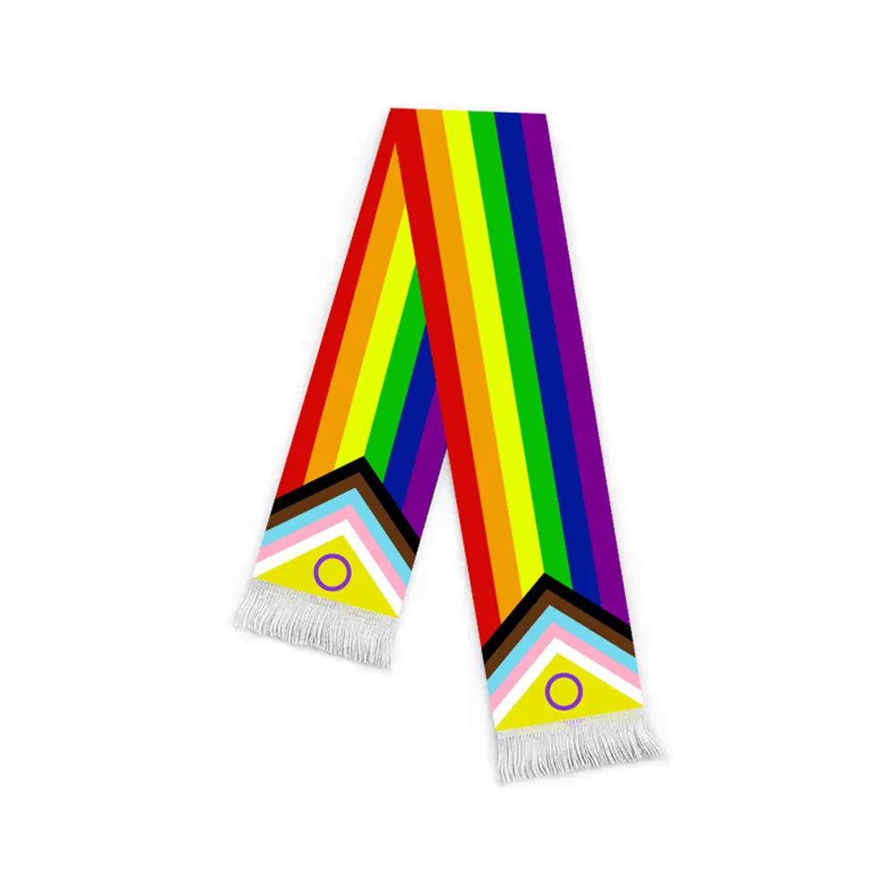 Directly Delivery 100% Stain Gay Rainbow Lesbian Transgender Bisexual Prides Proculsexual LGBTQ Flag Scarf | LGBTQ+ Gifts | TageUnlimited