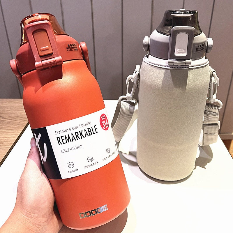 Tumbler Thermo Bottle Large Capacity With Straw Stainless Steel Thermal Water Bottle Cold and Hot Thermos Cup Vacuum Flask Gym | 0 | TageUnlimited