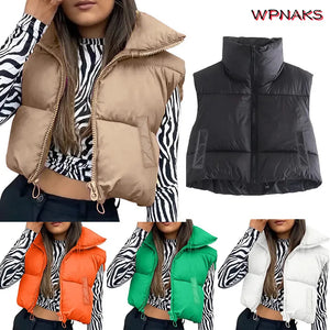 Women Autumn Winter Vest Sleeveless Jackets Waistcoat Clothing Warm Coats  Luxury Padded Puffer Vest Female Clothes | Puffer Jackets | TageUnlimited