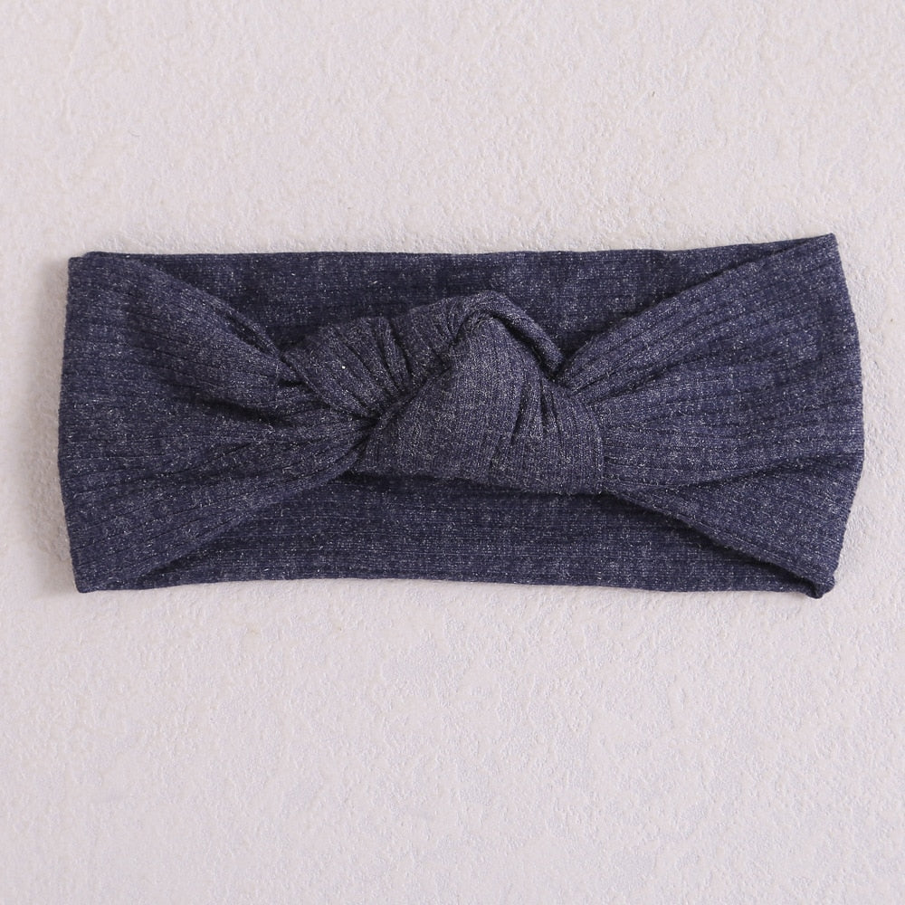 New Colors Knit Baby Headbands Rib Bow Elastic Soft Newborn Headbands for Baby Girl Children Turban Infant Kids Hair Accessories | TageUnlimited