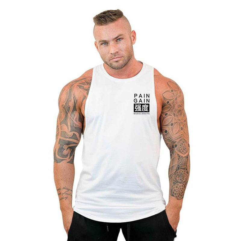 Brand Clothing Men Gym Singlet Muscle Stringer Tank Tops Fitness Sports Sleeveless Shirt Y BACK Racer Workout Tops Vest | TageUnlimited
