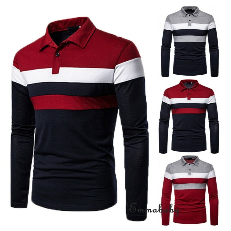 Mens Casual Shirts Long Sleeve Warm Stretch Slim Basic Shirt Striped Print  Long Sleeve Shirt S -5XL | TageUnlimited