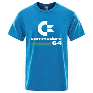 Men T-shirts Summer Commodore 64 Print T Shirt C64 SID Amiga Retro Cool Design Street Short Sleeve Top Tee Cotton Clothing | TageUnlimited