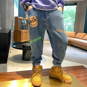 IENENS Boys Jeans Denim Trousers Kids Clothes Children Clothes Spring Young Boy Straight Cowboy Trousers Casual Pants 4-11 Years | TageUnlimited