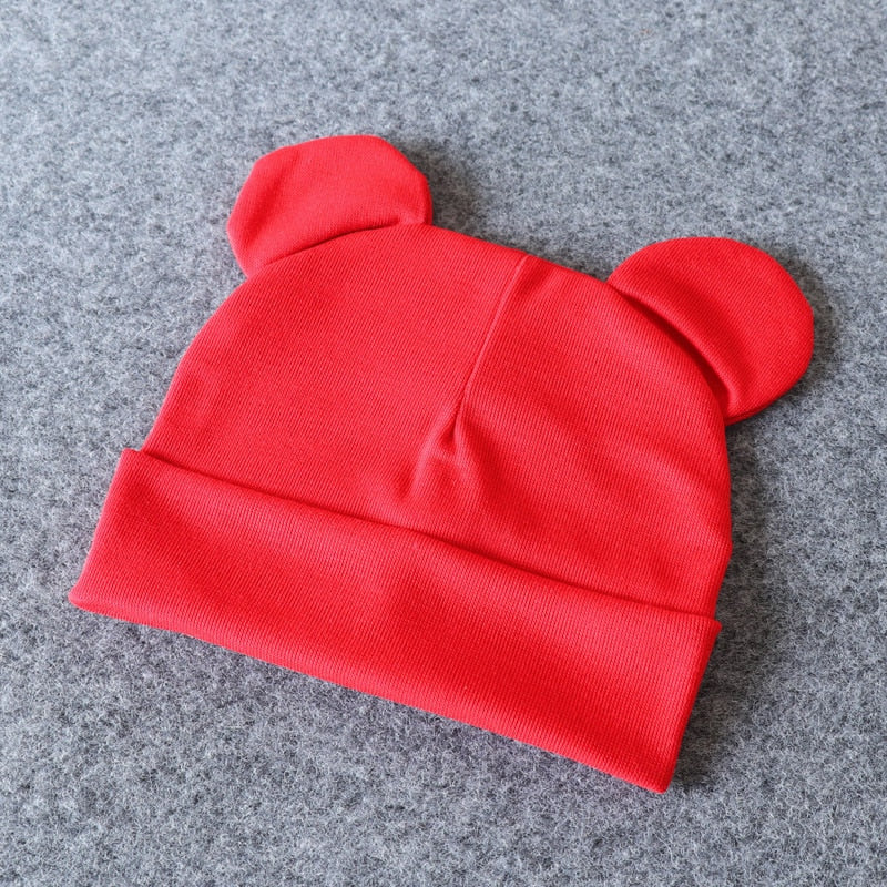 Baby Hat With Ears Cotton Warm Newborn Accessories Baby Girl Boy Autumn Winter Hat For Kids Infant Toddler Beanie Cap Girls Hat | TageUnlimited