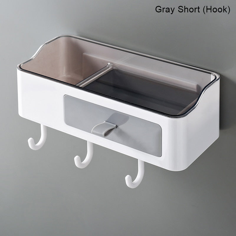 Punch-free Bathroom Organizer Rack Shampoo Cosmetic Storage Rack Bath kitchen Towel Holder Household Items Bathroom Accessories | TageUnlimited