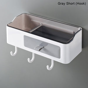 Punch-free Bathroom Organizer Rack Shampoo Cosmetic Storage Rack Bath kitchen Towel Holder Household Items Bathroom Accessories | TageUnlimited