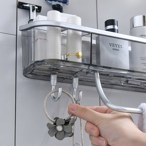 Punch-free Bathroom Shelf Shampoo Cosmetic Towel Storage Rack Organizer Bath Corner Holder Household Items Bathroom Accessories | TageUnlimited