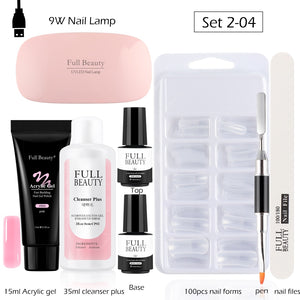 5pcs Quick Builder Nail Kits Finger Poly Extension Nail Gel Manicure Soak Off Crystal Gel Nail Polish No Pain Acrylic Gel GL1791 | TageUnlimited