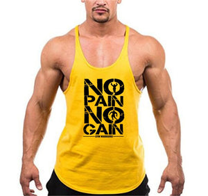 Summer Y Back Gym Stringer Tank Top Men Cotton Clothing Bodybuilding Sleeveless Shirt Fitness Vest Muscle Singlets Workout Tank | TageUnlimited