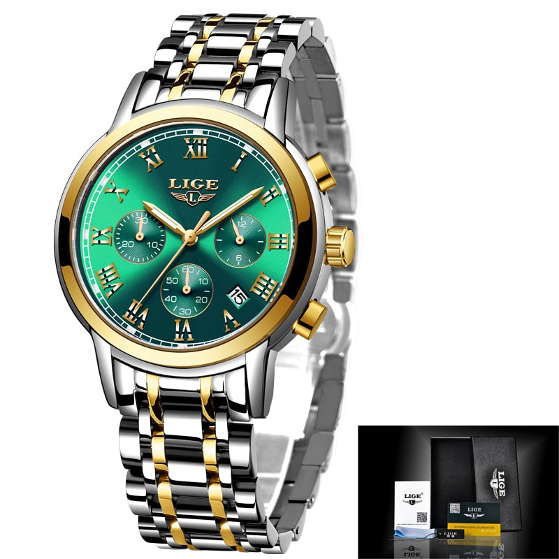 New Fashion Women Watches LIGE Top Brand Ladies Luxury Creative Steel Women Bracelet Watches Female Quartz Waterproof Watch Gift | TageUnlimited