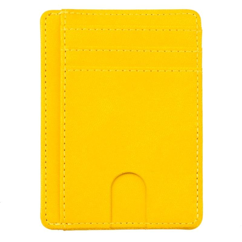 Slim RFID Blocking Leather Wallet Credit ID Card Holder Purse Money Case for Men Women Fashion Bag 11.5x8x0.5cm | TageUnlimited