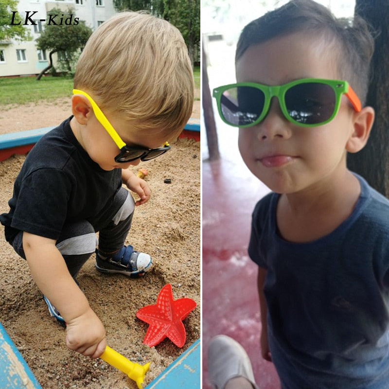 LongKeeper Kids Polarized Sunglasses TR90 Boys Girls Sun Glasses Silicone Safety Glasses Gift For Children Baby UV400 Eyewear | TageUnlimited