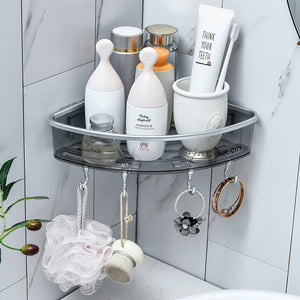 Punch-free Bathroom Shelf Shampoo Cosmetic Towel Storage Rack Organizer Bath Corner Holder Household Items Bathroom Accessories | TageUnlimited