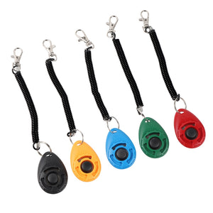 Dog Training Clicker Pet Cat Plastic New Dogs Click Trainer Aid Tools Adjustable Wrist Strap Sound Key Chain Dog Supplies | TageUnlimited