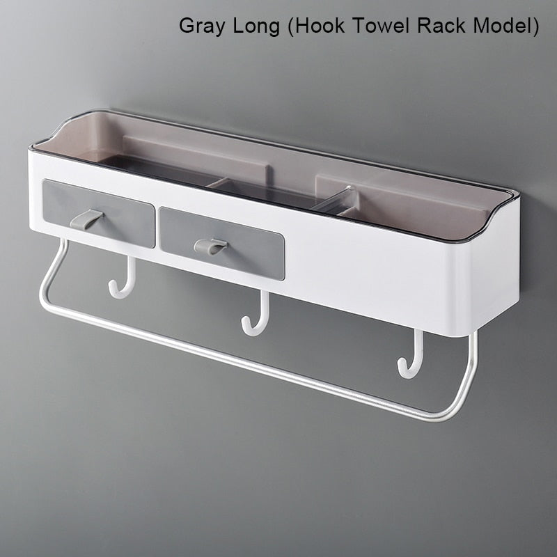 Punch-free Bathroom Organizer Rack Shampoo Cosmetic Storage Rack Bath kitchen Towel Holder Household Items Bathroom Accessories | TageUnlimited