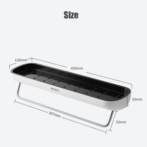 Punch-Free Bathroom Organizer Shelf Shampoo Shower Storage Rack Bath kitchen Towel Holder Household Items Bathroom Accessories | TageUnlimited