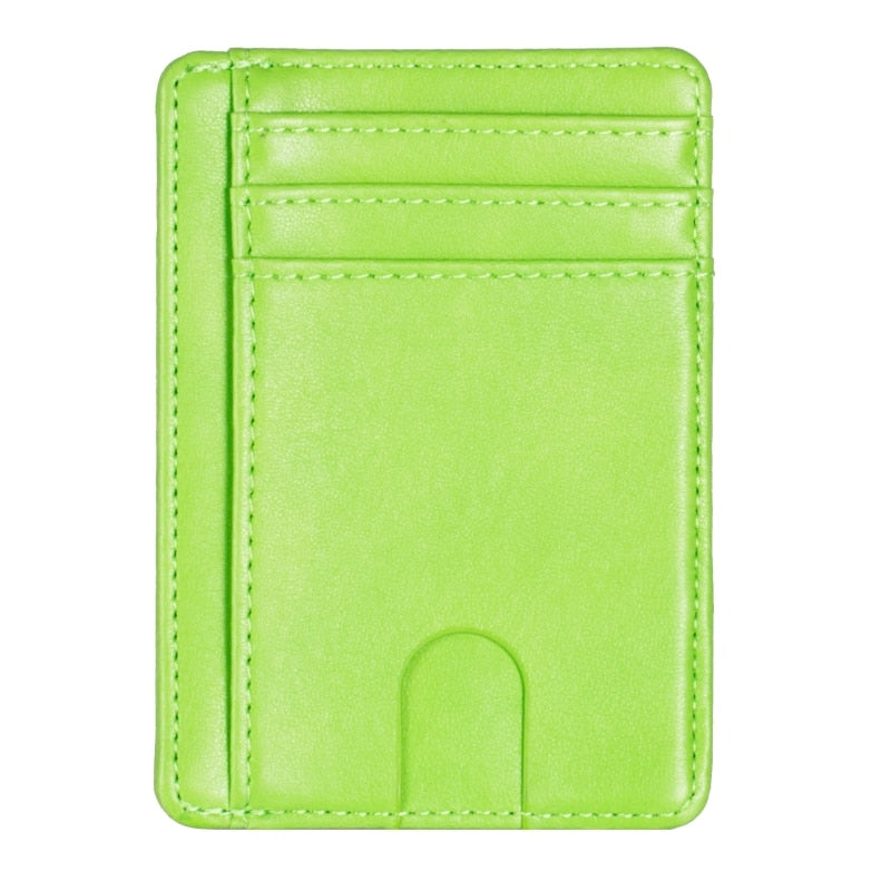 Slim RFID Blocking Leather Wallet Credit ID Card Holder Purse Money Case for Men Women Fashion Bag 11.5x8x0.5cm | TageUnlimited