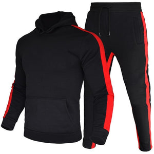 Men Run Tracksuit Pants Jogging Suit 2 Pcs Tracksuit Autumn Winter Outfits Sportswear Running Sweatsuit Loose Fit Clothes Male | TageUnlimited