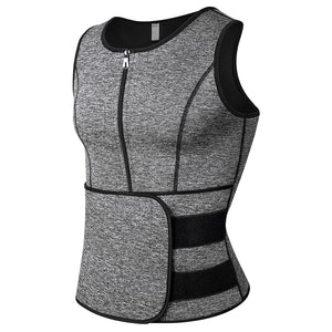 Neoprene Men Shapers Sweat Vest for Men Waist Trainer Vest Adjustable Workout Body Shaper with Double Zipper for Sauna Suit | TageUnlimited