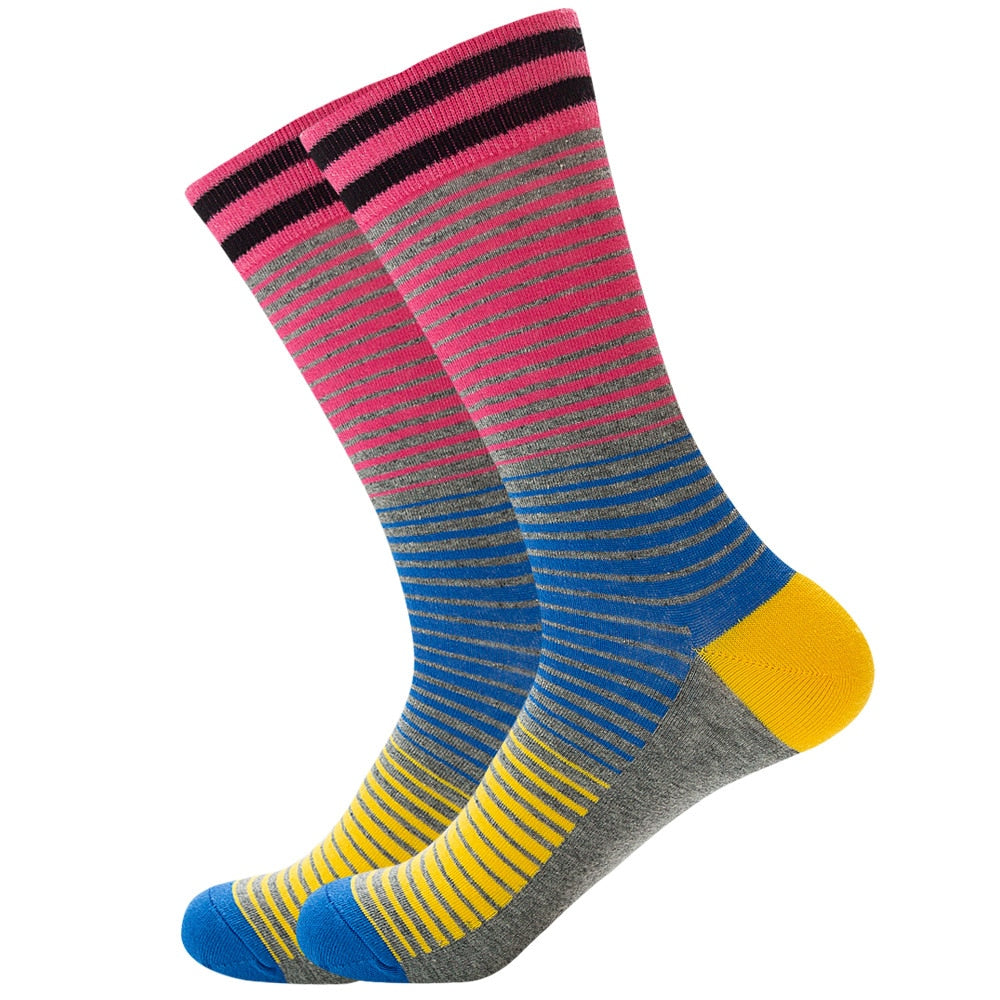 Stripe Happy Socks Men Women Cotton Funny Crew Socks Personality Painting Zebra Pattern Female Male Harajuku Skateboard Socks | TageUnlimited