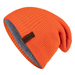 New Unisex Letter Beanie Hat Leisure Add Fur Lined Winter Hats For Men Women Keep Warm Knitted Hat Fashion Solid Ski Bonnet Cap | TageUnlimited