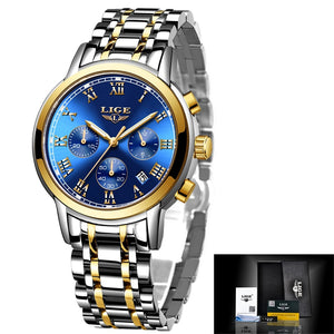 New Fashion Women Watches LIGE Top Brand Ladies Luxury Creative Steel Women Bracelet Watches Female Quartz Waterproof Watch Gift | TageUnlimited