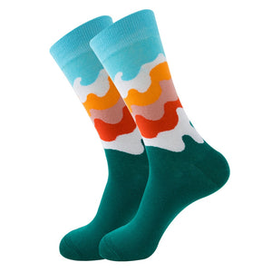 Stripe Happy Socks Men Women Cotton Funny Crew Socks Personality Painting Zebra Pattern Female Male Harajuku Skateboard Socks | TageUnlimited