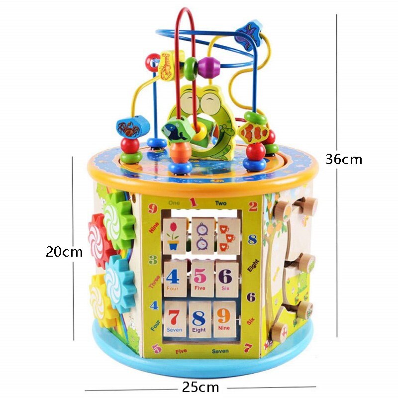 8 in 1 Busy Board Montessori Baby Wooden Cognitive Box Early Education Toys Children Learning Matching Games Interactive Gifts | TageUnlimited