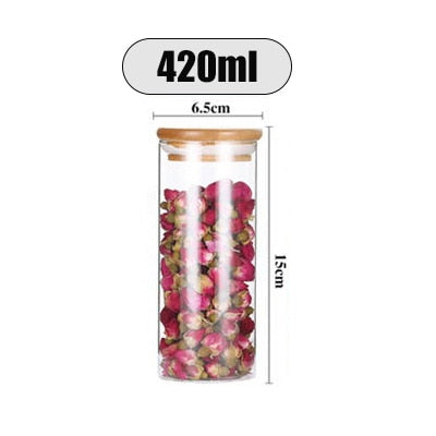 Transparent glass jars Seal jars Grains storage Bottles spice jar kitchen storage cans Kitchen Storage Organization | TageUnlimited