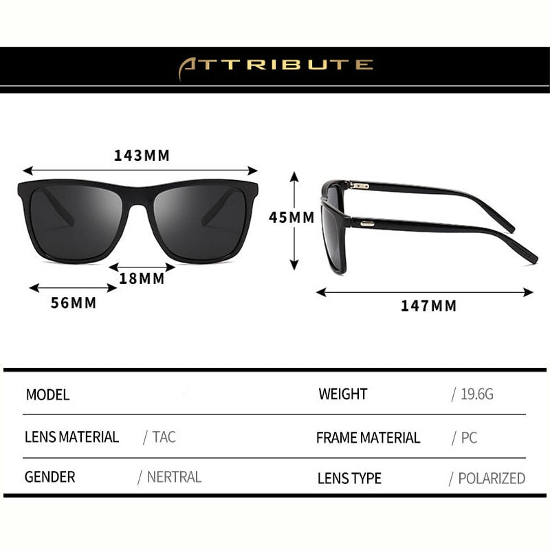 Sunglasses Men/Women Polarized Square Mirror Driving Sun Glasses Men Brand Designer Retro Classic Vintage Driver Goggles | TageUnlimited