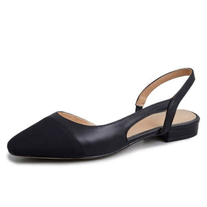 Meotina Low Heels Real Leather Slingbacks Shoes Women Square Toe Pumps Thick Heel Shoes Brand Design Lady Footwear | TageUnlimited