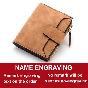 Fashion Women Wallets Free Name Engraving New Small Wallets Zipper PU Leather Quality Female Purse Card Holder Wallet | TageUnlimited