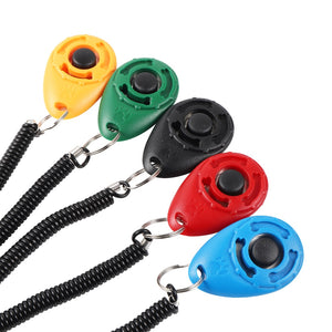 Dog Training Clicker Pet Cat Plastic New Dogs Click Trainer Aid Tools Adjustable Wrist Strap Sound Key Chain Dog Supplies | TageUnlimited