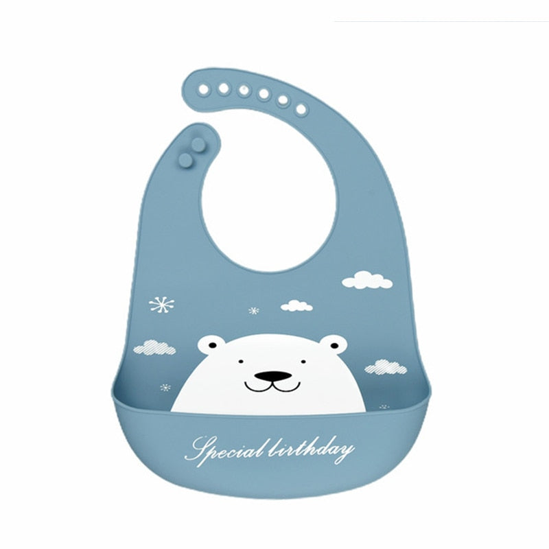 Waterproof Baby Bibs Soft Silicone Scarf Cute Cartoon Brint Baby Items Boys And Girls Adjustable Bibs Burp Sloths | TageUnlimited