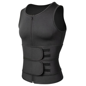 Neoprene Men Shapers Sweat Vest for Men Waist Trainer Vest Adjustable Workout Body Shaper with Double Zipper for Sauna Suit | TageUnlimited