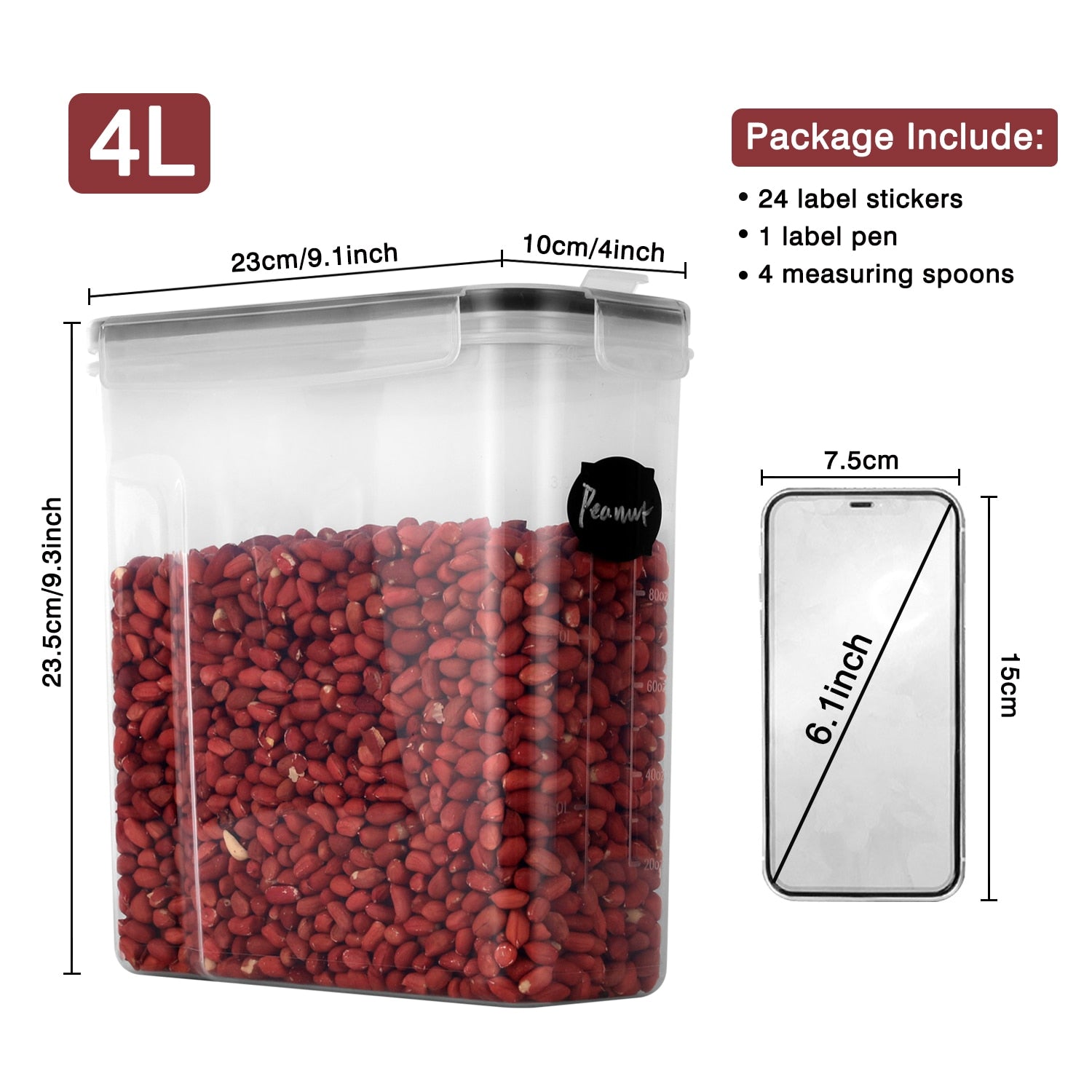 GoMaihe Food containers  Kitchen jars  storage Organization Cereal Dispenser for Storing Pasta kitchen Storage Organizer boxes | TageUnlimited