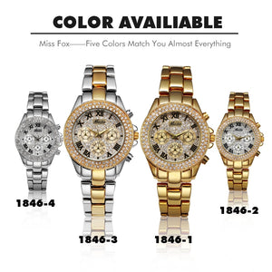 MISSFOX Womens Watch Shockproof Waterproof Luxury Ladies Ar Metal Watch bracelets Rhinestone Bu Cheap Watches Dropshipping | TageUnlimited