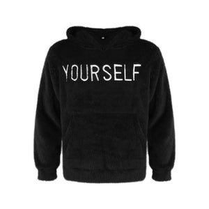 New Autumn and Winter Warm Men´s Wool Hooded Sweatshirts Letter Print Hooded Pullover Kangaroo Pocket Hooded Fleece Sweatshirts | TageUnlimited