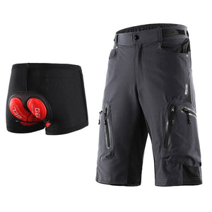 ARSUXEO Men Outdoor Sports Cycling Shorts MTB Downhill Trousers Mountain Bike Bicycle Shorts Water Resistant Loose Fit 1202 | TageUnlimited