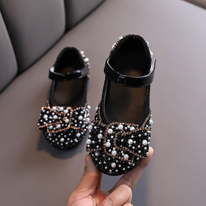 New Childrens Shoes Pearl Rhinestones Shining Kids Princess Shoes Baby Girls Shoes Party And Wedding D487 | TageUnlimited