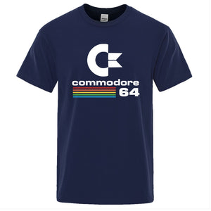Men T-shirts Summer Commodore 64 Print T Shirt C64 SID Amiga Retro Cool Design Street Short Sleeve Top Tee Cotton Clothing | TageUnlimited