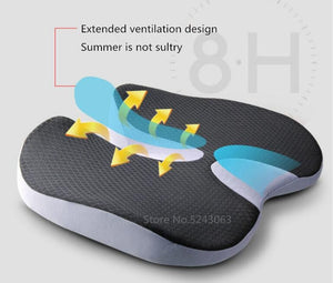 Cushion Non-Slip Orthopedic Memory Foam Coccyx Cushion for Tailbone Sciatica back Pain relief Comfort Office Chair Car Seat | TageUnlimited