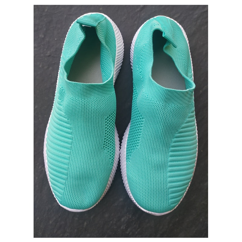 Women Vulcanized Shoes High Quality Women Sneakers Slip On Flats Shoes Women Loafers Plus Size 42 Walking Flat | TageUnlimited