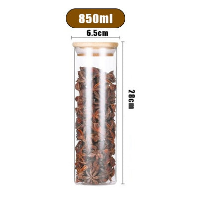 Transparent glass jars Seal jars Grains storage Bottles spice jar kitchen storage cans Kitchen Storage Organization | TageUnlimited