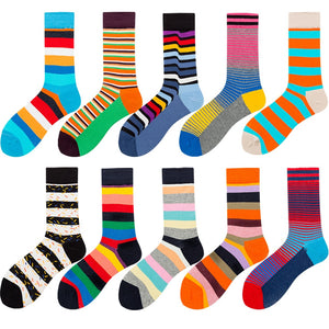 Stripe Happy Socks Men Women Cotton Funny Crew Socks Personality Painting Zebra Pattern Female Male Harajuku Skateboard Socks | TageUnlimited